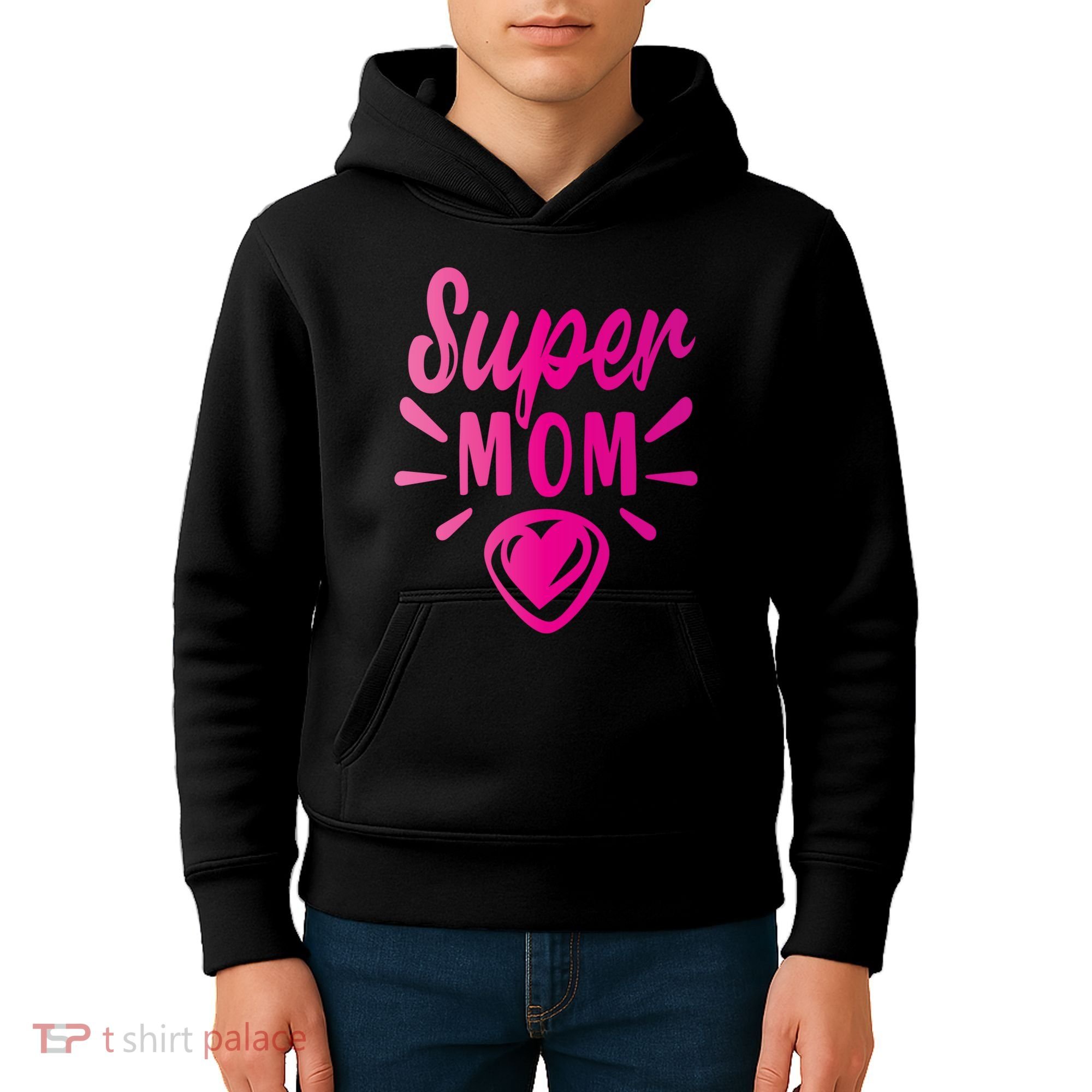 Super Mom Heart Gift Kids Hoodie