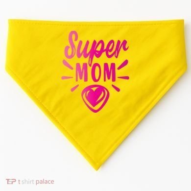 Super Mom Heart Gift USA-Made Doggie Bandana