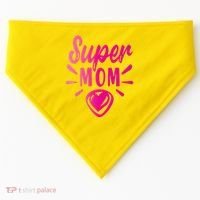 Super Mom Heart Gift USA-Made Doggie Bandana thumb 0