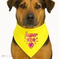 Super Mom Heart Gift USA-Made Doggie Bandana thumb 1