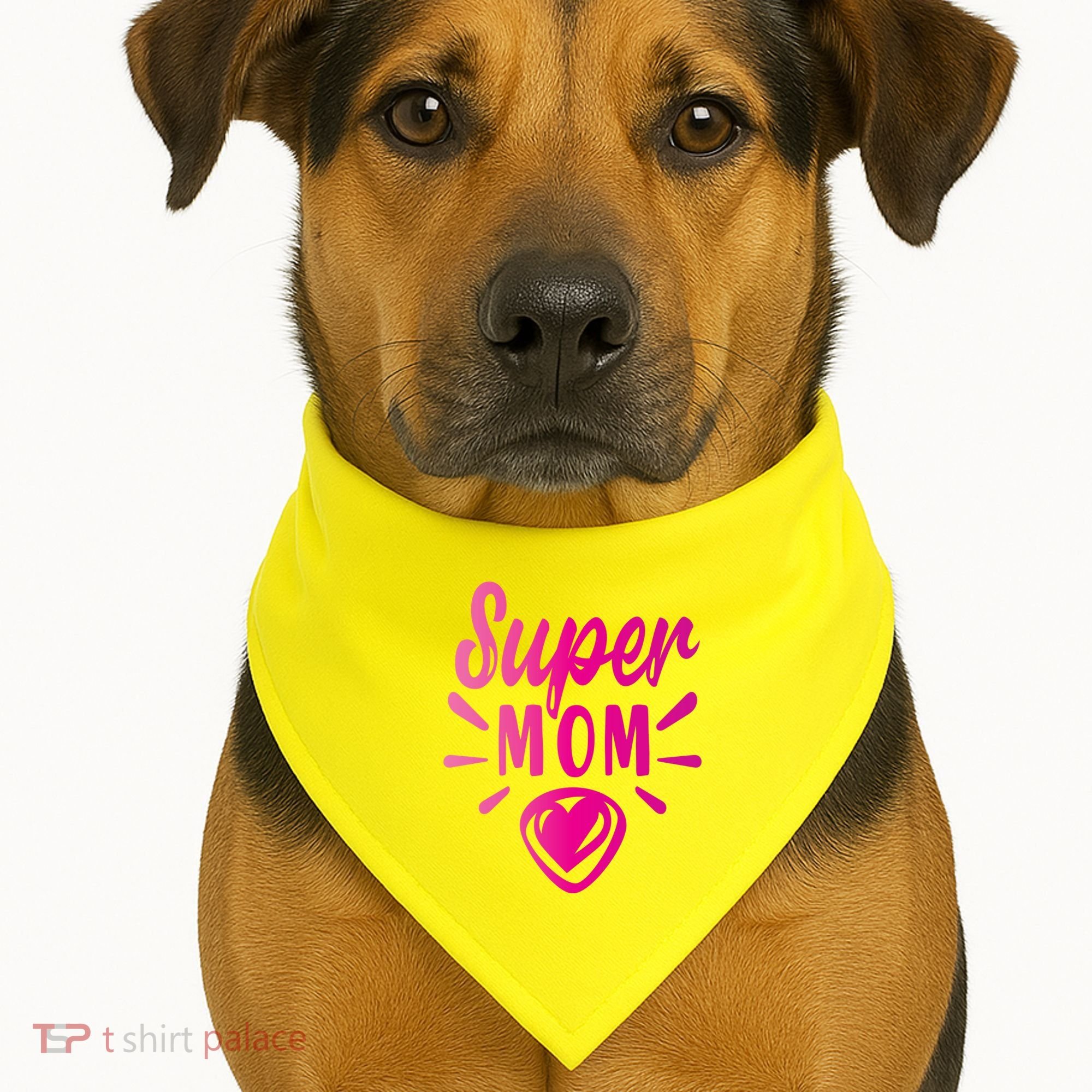 Super Mom Heart Gift USA-Made Doggie Bandana