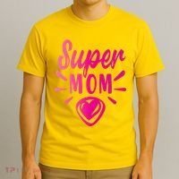 Super Mom Heart Gift T-Shirt thumb 3