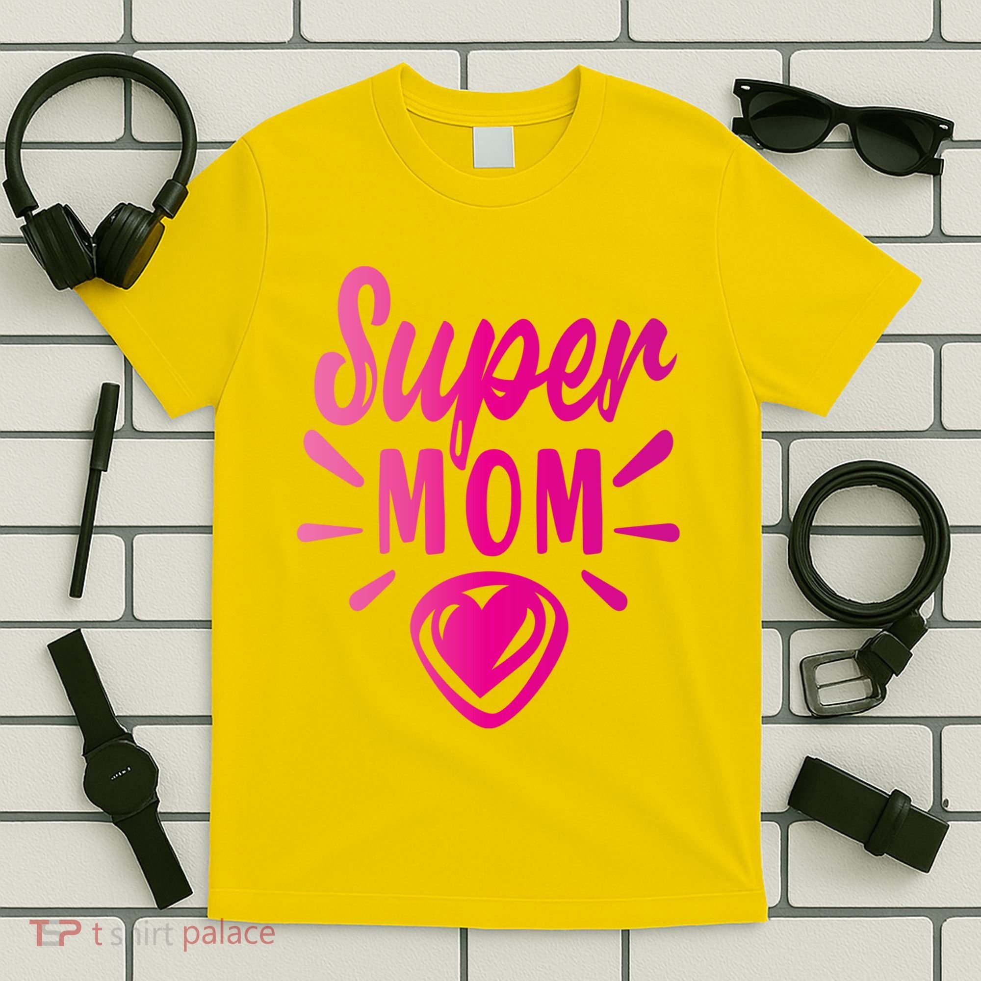 Super Mom Heart Gift T-Shirt