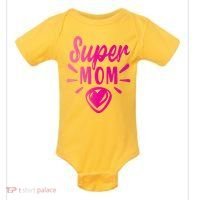 Super Mom Heart Gift Baby Bodysuit thumb 0