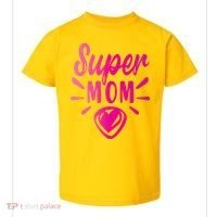 Super Mom Heart Gift Toddler T-Shirt thumb 0