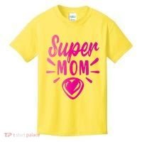 Super Mom Heart Gift Kids T-Shirt thumb 0