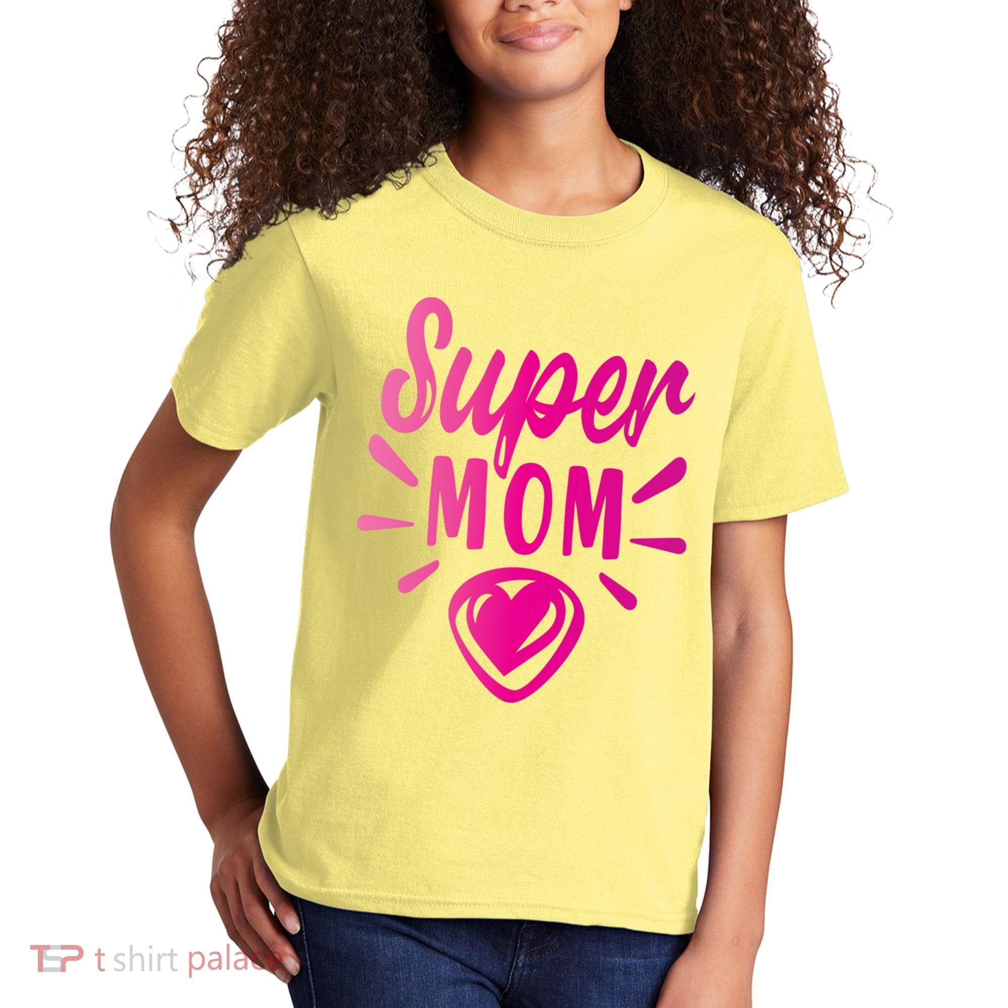 Super Mom Heart Gift Kids T-Shirt