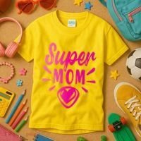 Super Mom Heart Gift Kids T-Shirt thumb 3