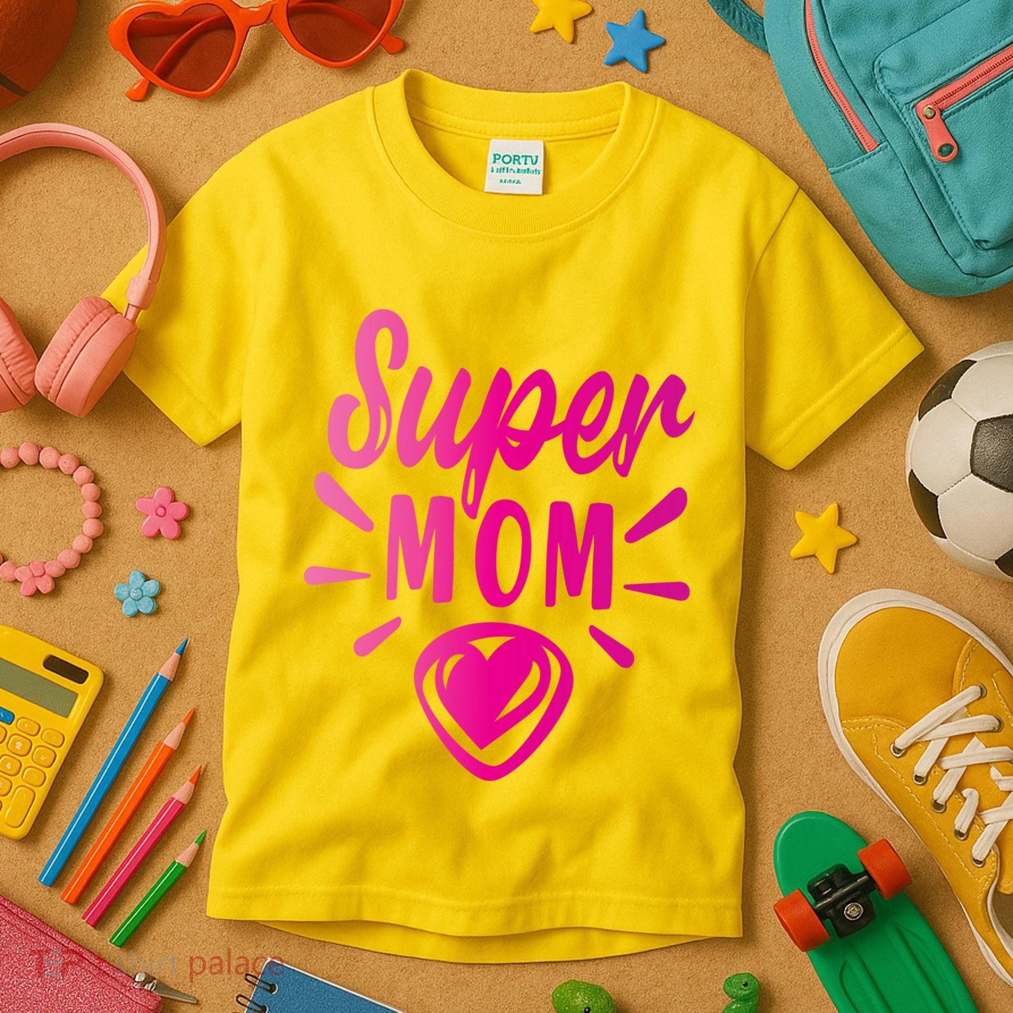 Super Mom Heart Gift Kids T-Shirt