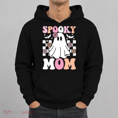 Spooky Mom Halloween Ghost Costume Retro Groovy Hoodie