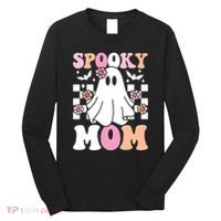 Spooky Mom Halloween Ghost Costume Retro Groovy Long Sleeve Shirt thumb 0