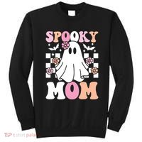 Spooky Mom Halloween Ghost Costume Retro Groovy Sweatshirt thumb 0