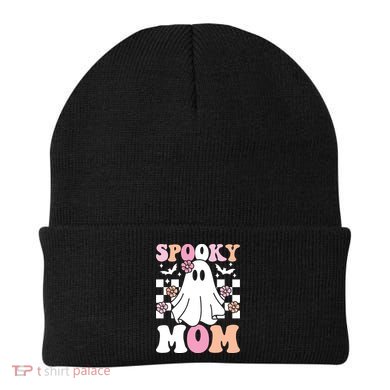 Spooky Mom Halloween Ghost Costume Retro Groovy Beanie