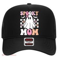 Spooky Mom Halloween Ghost Costume Retro Groovy Hat thumb 0