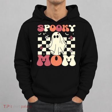 Spooky Mom Halloween Ghost Costume Retro Groovy Hoodie