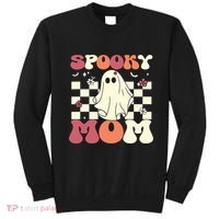 Spooky Mom Halloween Ghost Costume Retro Groovy Sweatshirt thumb 0