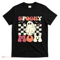 Spooky Mom Halloween Ghost Costume Retro Groovy T-Shirt thumb 0