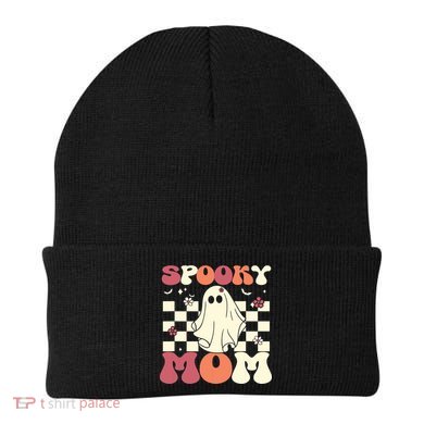 Spooky Mom Halloween Ghost Costume Retro Groovy Beanie