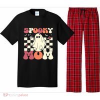 Spooky Mom Halloween Ghost Costume Retro Groovy Pajama Set thumb 0
