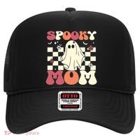 Spooky Mom Halloween Ghost Costume Retro Groovy Hat thumb 0