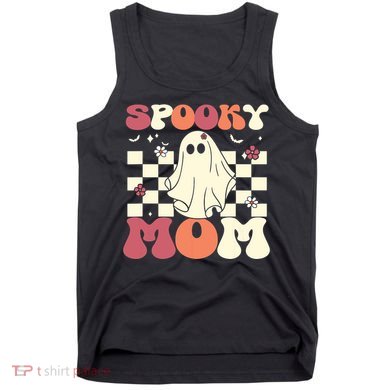 Spooky Mom Halloween Ghost Costume Retro Groovy Tank Top