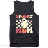 Spooky Mom Halloween Ghost Costume Retro Groovy Tank Top thumb 0