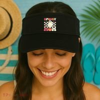 Spooky Mom Halloween Ghost Costume Retro Groovy Visor thumb 2