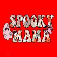 Spooky Mama Halloween Mom Santa Hat thumb 1