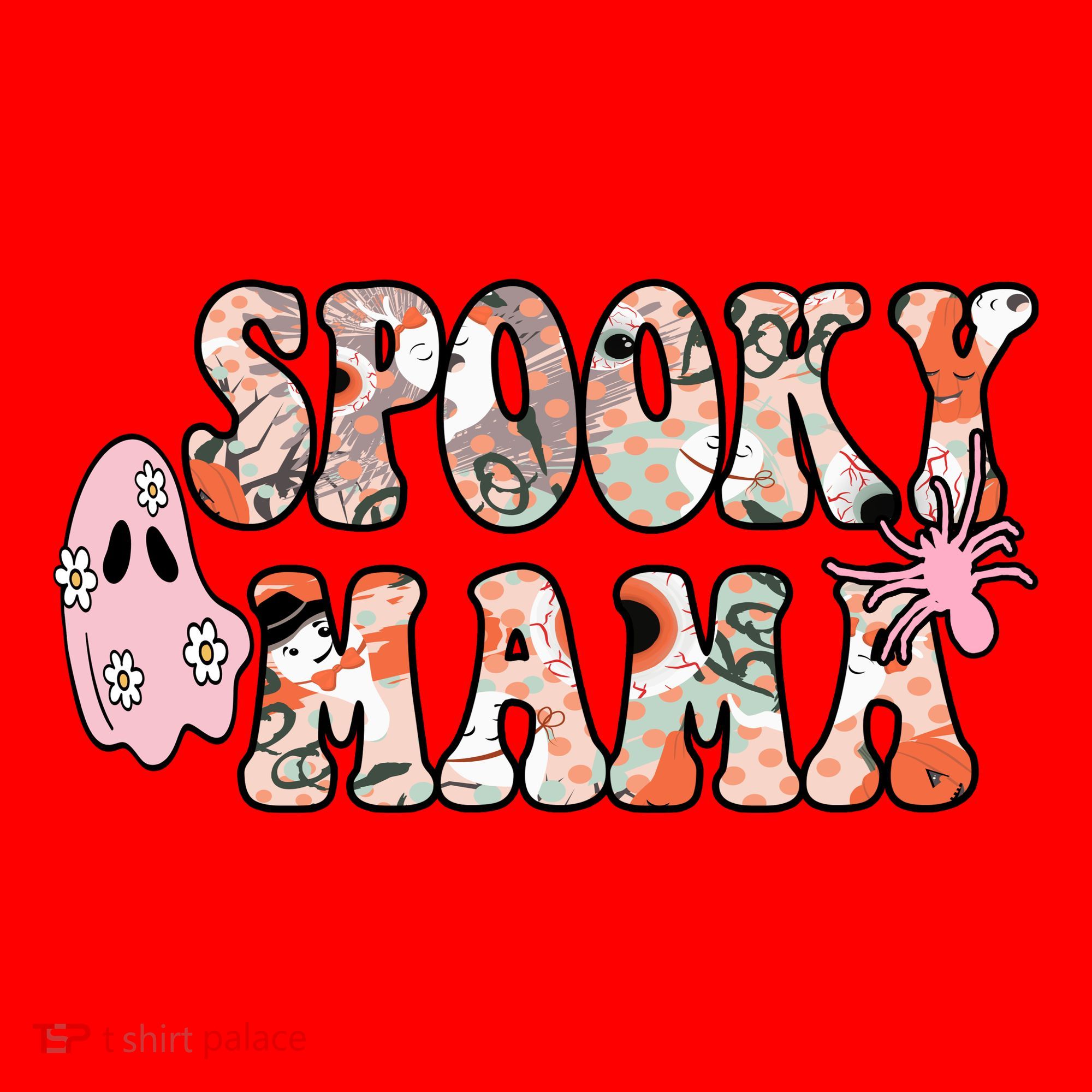 Spooky Mama Halloween Mom Santa Hat