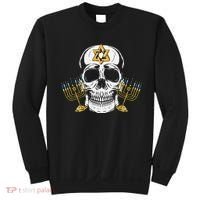 Skull Menorah Hanukkah Cool Skeleton Chanukah Jewish Holiday  Sweatshirt thumb 0