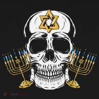 Skull Menorah Hanukkah Cool Skeleton Chanukah Jewish Holiday  T-Shirt thumb 7