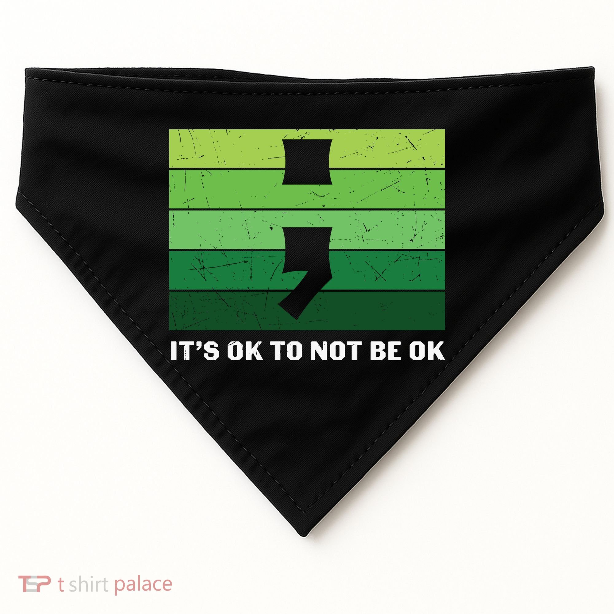 Semicolon Mental Health Awareness USA-Made Doggie Bandana