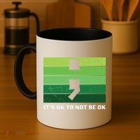 Semicolon Mental Health Awareness Coffee Mug thumb 4