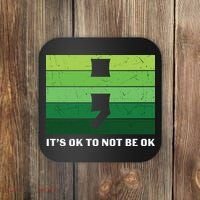 Semicolon Mental Health Awareness Coaster thumb 0