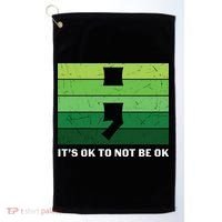Semicolon Mental Health Awareness Golf Towel thumb 0