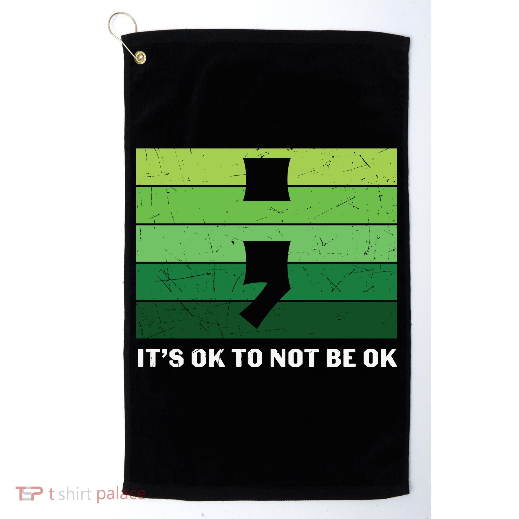 Semicolon Mental Health Awareness Golf Towel