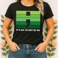 Semicolon Mental Health Awareness Women's T-Shirt thumb 2