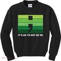 Semicolon Mental Health Awareness Kids Sweatshirt thumb 0