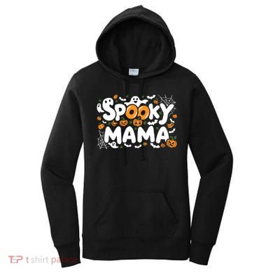 Spooky Mama Halloween Witchy Mom Ghosts And Pumpkins Costume Gift Women's Hoodie