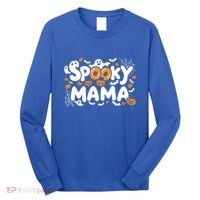 Spooky Mama Halloween Witchy Mom Ghosts And Pumpkins Costume Gift Long Sleeve Shirt thumb 0