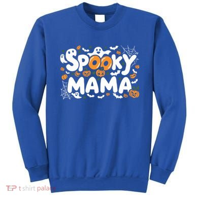 Spooky Mama Halloween Witchy Mom Ghosts And Pumpkins Costume Gift Sweatshirt