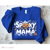Spooky Mama Halloween Witchy Mom Ghosts And Pumpkins Costume Gift Sweatshirt thumb 2