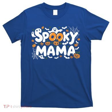 Spooky Mama Halloween Witchy Mom Ghosts And Pumpkins Costume Gift T-Shirt