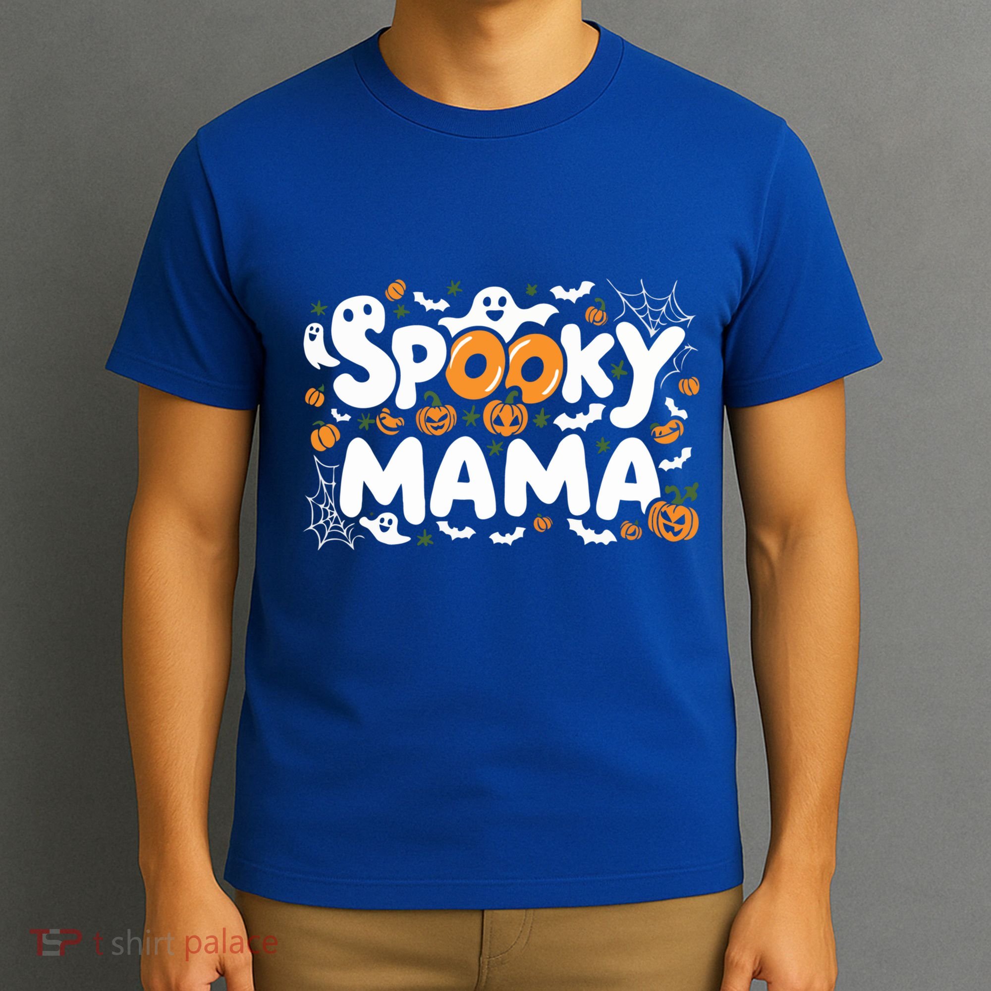 Spooky Mama Halloween Witchy Mom Ghosts And Pumpkins Costume Gift T-Shirt