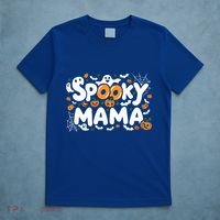 Spooky Mama Halloween Witchy Mom Ghosts And Pumpkins Costume Gift T-Shirt thumb 5