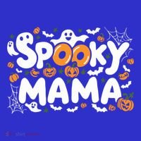 Spooky Mama Halloween Witchy Mom Ghosts And Pumpkins Costume Gift Polo thumb 2