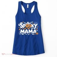 Spooky Mama Halloween Witchy Mom Ghosts And Pumpkins Costume Gift Women's Tank Top thumb 0