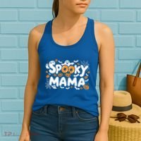 Spooky Mama Halloween Witchy Mom Ghosts And Pumpkins Costume Gift Women's Tank Top thumb 2
