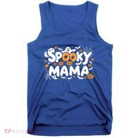 Spooky Mama Halloween Witchy Mom Ghosts And Pumpkins Costume Gift Tank Top thumb 0