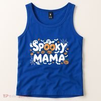 Spooky Mama Halloween Witchy Mom Ghosts And Pumpkins Costume Gift Tank Top thumb 2